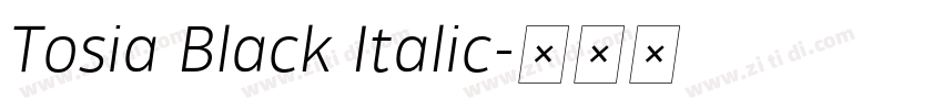 Tosia Black Italic字体转换